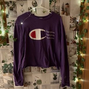 purple champion long sleeve !!